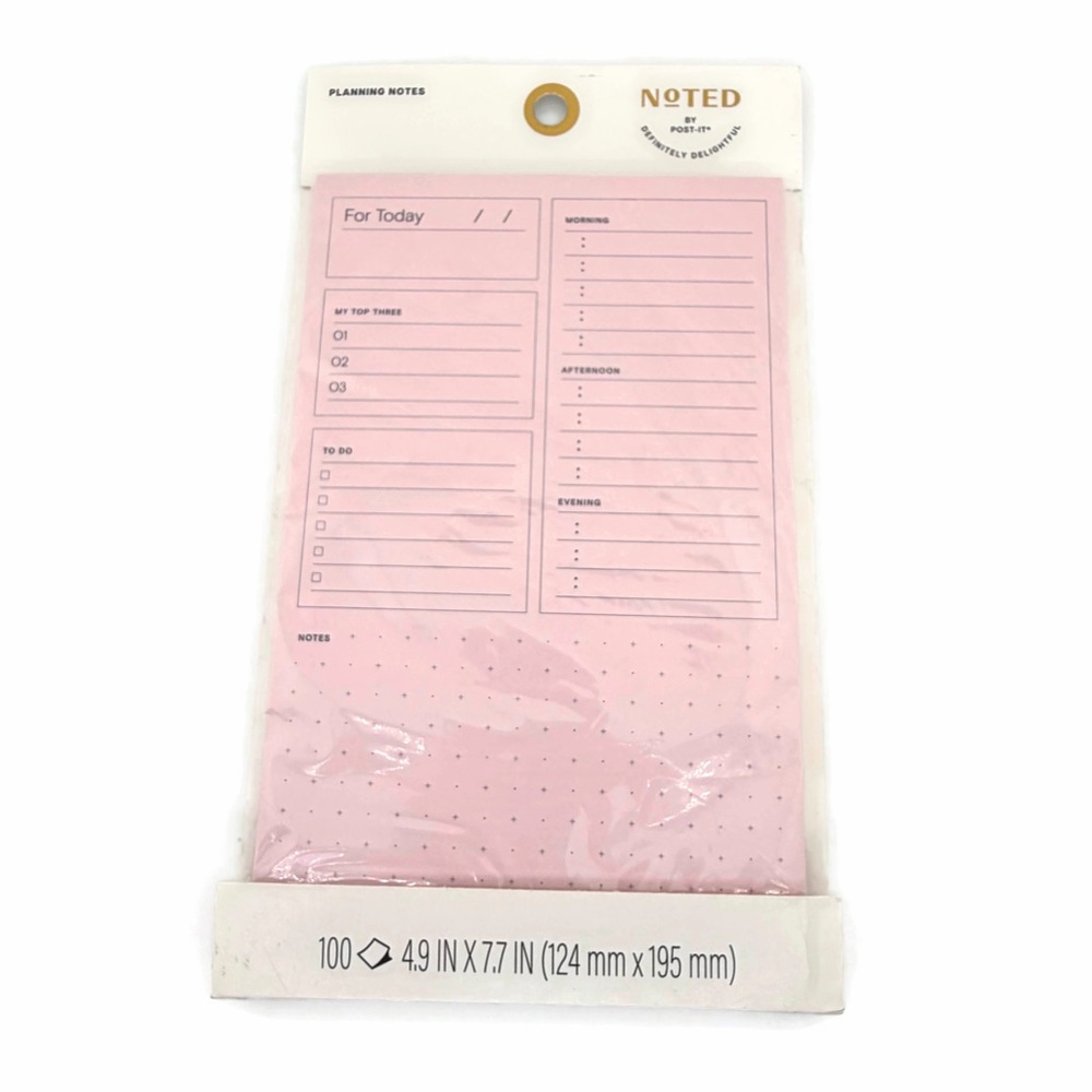 Noted by Post-It Daily Planning Notepad - Pink